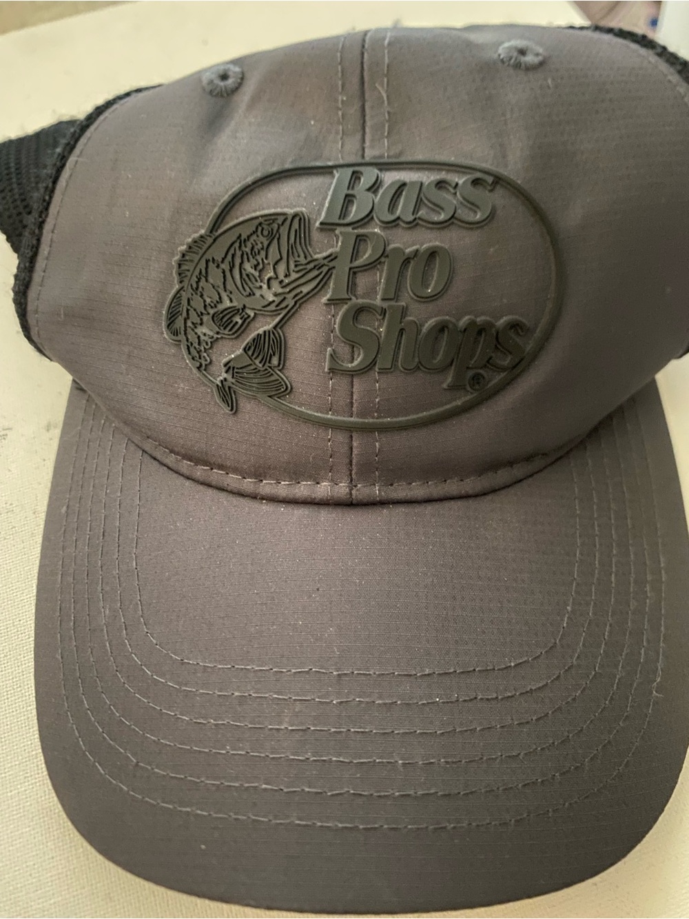 Bass Pro Shops Black Trucker Hat with Raised Logo